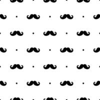 Mustache seamless pattern isolated on white. Simple retro gentelman background for party invitations, textile, decoration, wrapping paper. Vector illustration