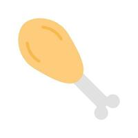 Chicken Leg Vector Flat Icon For Personal And Commercial Use.