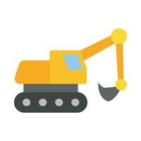 Excavator Vector Flat Icon For Personal And Commercial Use.