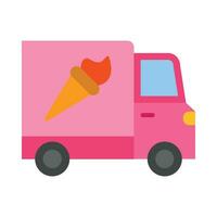 helado camioneta vector plano icono para personal y comercial usar.