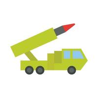 Missile Truck Vector Flat Icon For Personal And Commercial Use.