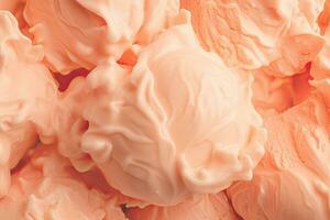 Ice cream background texture in color of the year 2024 Peach Fuzz photo