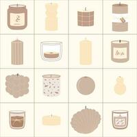 Set of candles 14 vector