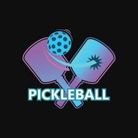 Pickle ball logo design vector