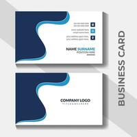 Blue and White modern business card, healthcare, Medical card template Free Vector. vector