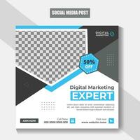 Social post templates, editable business posts, set of social media carousel posts for business. vector