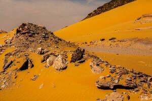 paisaje de Sáhara Desierto en Egipto. conceptual para libertad, disfrutando el viaje. foto