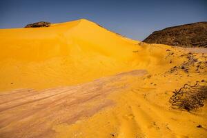 Landscape of sahara desert in Egypt. Conceptual for freedom, enjoying the journey. photo