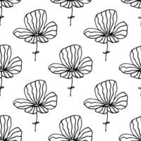 Summer seamless pattern with flowers doodle for decorative print, wrapping paper, greeting cards, wallpaper and fabric vector