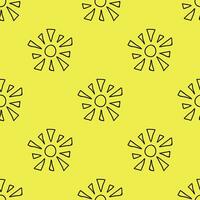 Seamless pattern with sun doodle for decorative print, wrapping paper, greeting cards, wallpaper and fabric vector