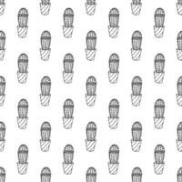 Seamless pattern with cactus doodle for decorative print, wrapping paper, greeting cards and fabric vector