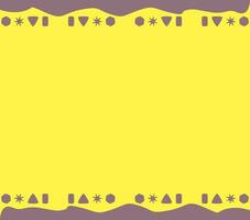 yellow background with waves pattern and blunt decorations vector