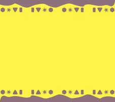 yellow background with waves pattern and blunt decorations vector