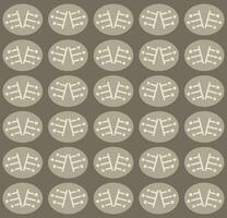Brown background with pattern of lines and blunt two dimensional figures vector