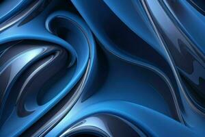 AI generated 3d rendering luxury blue and black abstract background. Pro Photo