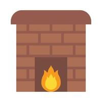 Fireplace Vector Flat Icon For Personal And Commercial Use.