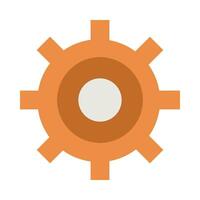 Gear Wheel Drawing Vector Flat Icon For Personal And Commercial Use.