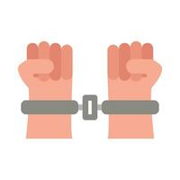 Arrested Criminal Vector Flat Icon For Personal And Commercial Use.