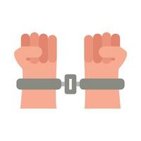 Arrested Criminal Vector Flat Icon For Personal And Commercial Use.