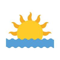 puesta de sol vector plano icono para personal y comercial usar.