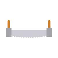 Two Man Saw Vector Flat Icon For Personal And Commercial Use.