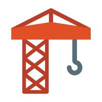 Tower Crane Vector Flat Icon For Personal And Commercial Use.