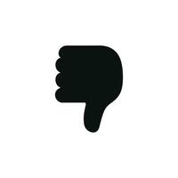 Dislike icon isolated on white background. Thumb down icon vector