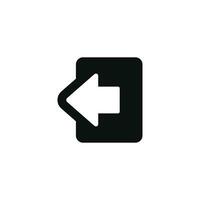 Log out icon isolated on white background vector