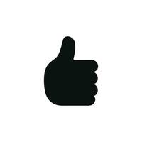 Like icon isolated on white background. Thumb up icon vector