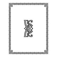 Vintage floral classic calligraphic retro vignette scroll frames ornamental design elements black and color set isolated vector