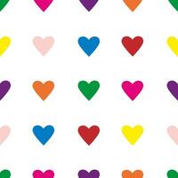 Valentines day seamless pattern with colorful hearts.Valentine hearts background vector