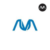 Letter AUA Monogram Logo Design vector