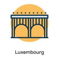 Trendy Luxembourg Bridge vector