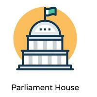 Trendy Parliament House vector