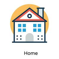 Trendy Family House vector