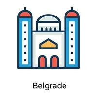 Trendy Belgrade Concepts vector