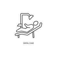 dental silla concepto línea icono. sencillo elemento ilustración. dental silla concepto contorno símbolo diseño. vector
