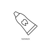 toothpaste concept line icon. Simple element illustration. toothpaste concept outline symbol design. vector