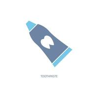 toothpaste concept line icon. Simple element illustration. toothpaste concept outline symbol design. vector