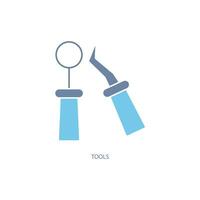 dentist tools concept line icon. Simple element illustration. dentist tools concept outline symbol design. vector