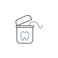 Dental floss concept line icon. Simple element illustration. Dental floss concept outline symbol design. vector