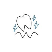 extraction tooth concept line icon. Simple element illustration. extraction tooth concept outline symbol design. vector