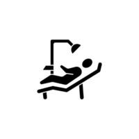 dental silla concepto línea icono. sencillo elemento ilustración. dental silla concepto contorno símbolo diseño. vector