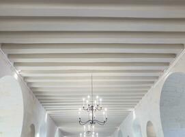 Interior architecture chandelier ceiling row roof photo