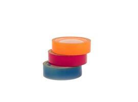 Scotch tape adhesive group colorful blue pink orange photo