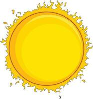 Hot burning sun shining brightly vector illustrationa