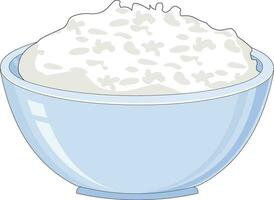 showing a bowl of curd vector