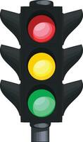 Vector illustration showing traffic lights