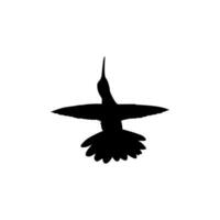 Flying Hummingbird Silhouette, can use Art Illustration, Website, Logo Gram, Pictogram or Graphic Design Element. Vector Illustration