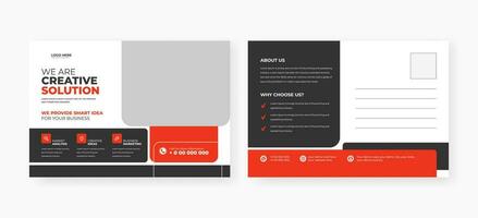 Abstract postcard template design vector